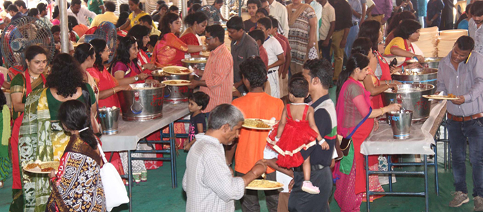 Durgautsav-2015 Bhog Prasad(Lunch) distribution to all